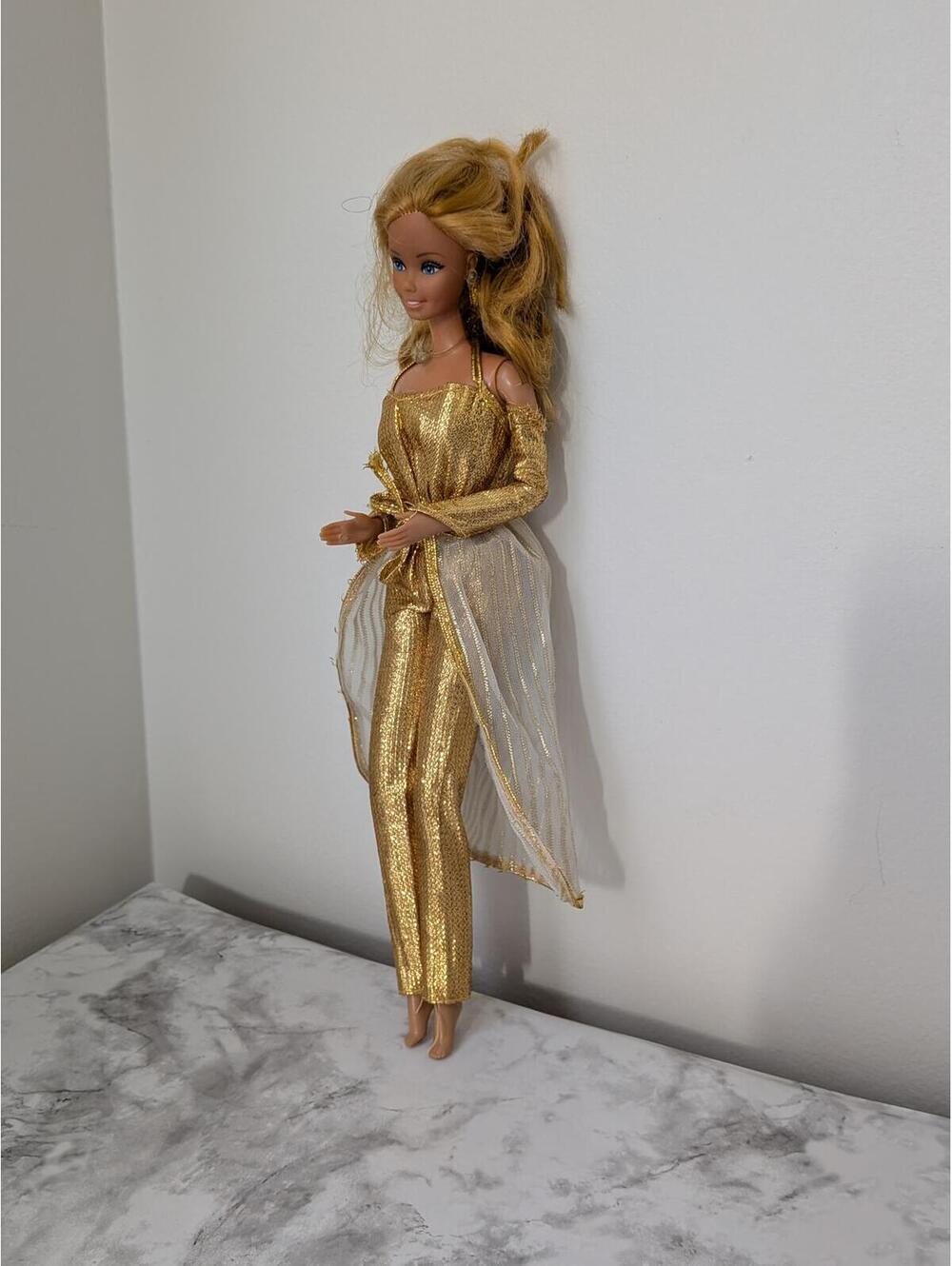 Vintage Mattel Golden Dream Barbie 1966 Collectible Doll Gold Outfit Vtg